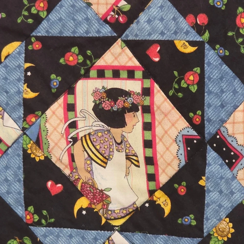 Mary Engelbreit Life is Just a Chair of Bowlies Wall Hanging Folk Art 34.5x34
